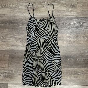 Urban Renewal Black and Cream Zebra Mini Dress
